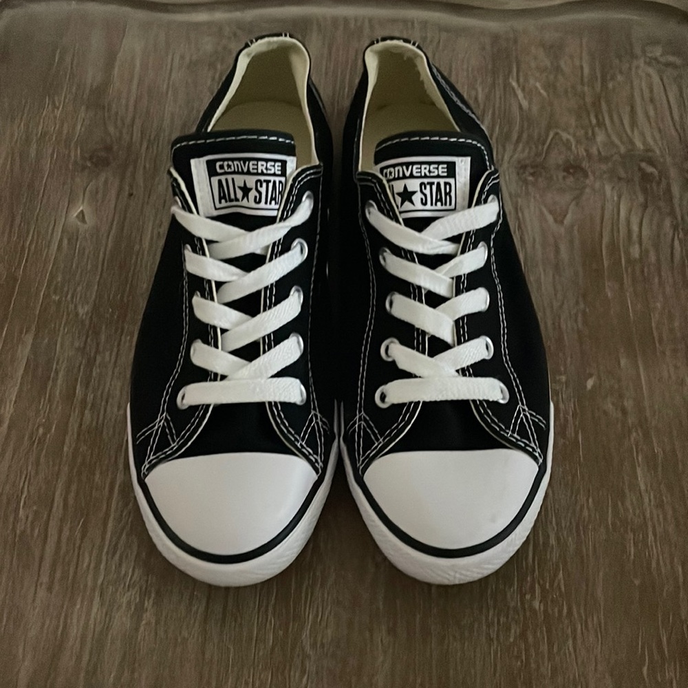 Black Converse all star low top sneakers